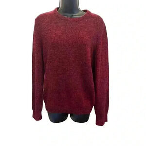 O’HANLON MILLS Heather Red Wool Sweater - size Medium